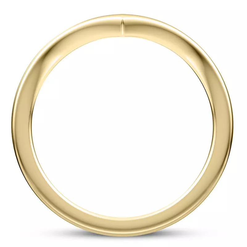 14K Yellow Gold Roxie Chevron Polished Band