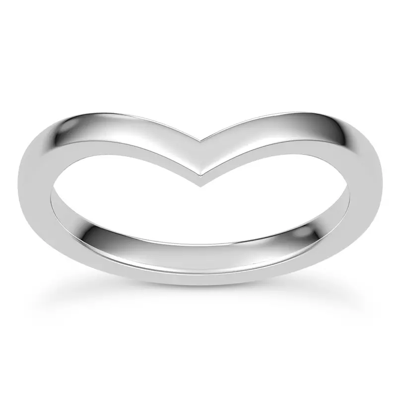 Platinum Roxie Chevron Polished Band