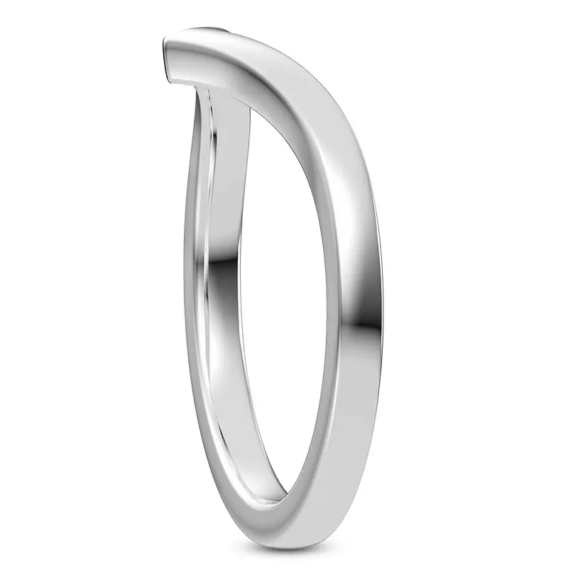 Platinum Roxie Chevron Polished Band