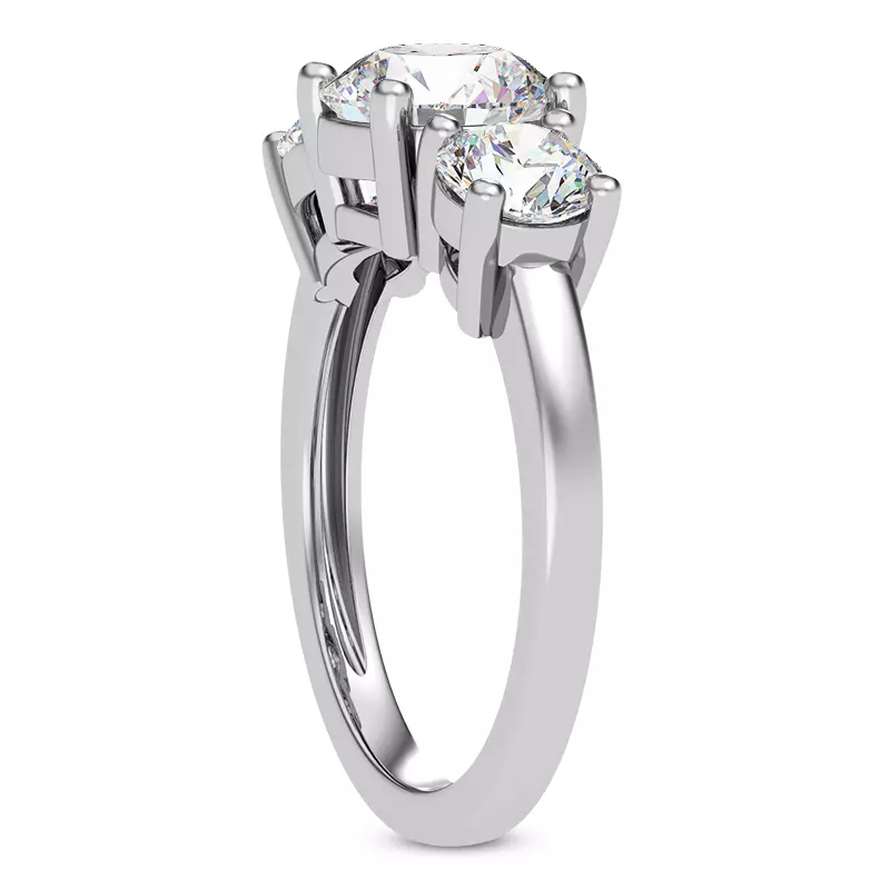 14K White Gold Tre Three-Stone Diamond Engagement Ring (1.00ct. tw.)