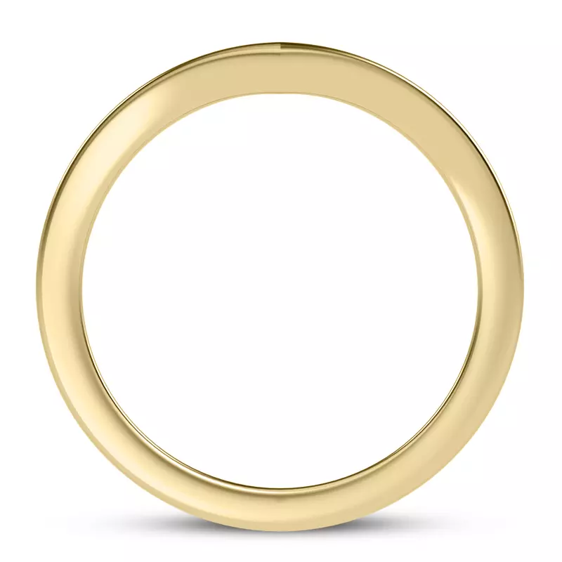 14K Yellow Gold Tre Chevron Band