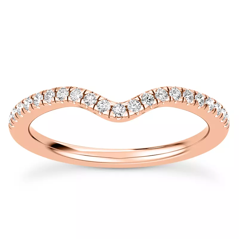 Maplewood Curved Pavé Band