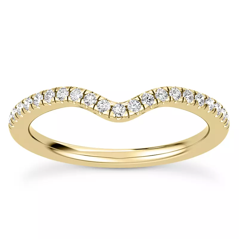 Maplewood Curved Pavé Band