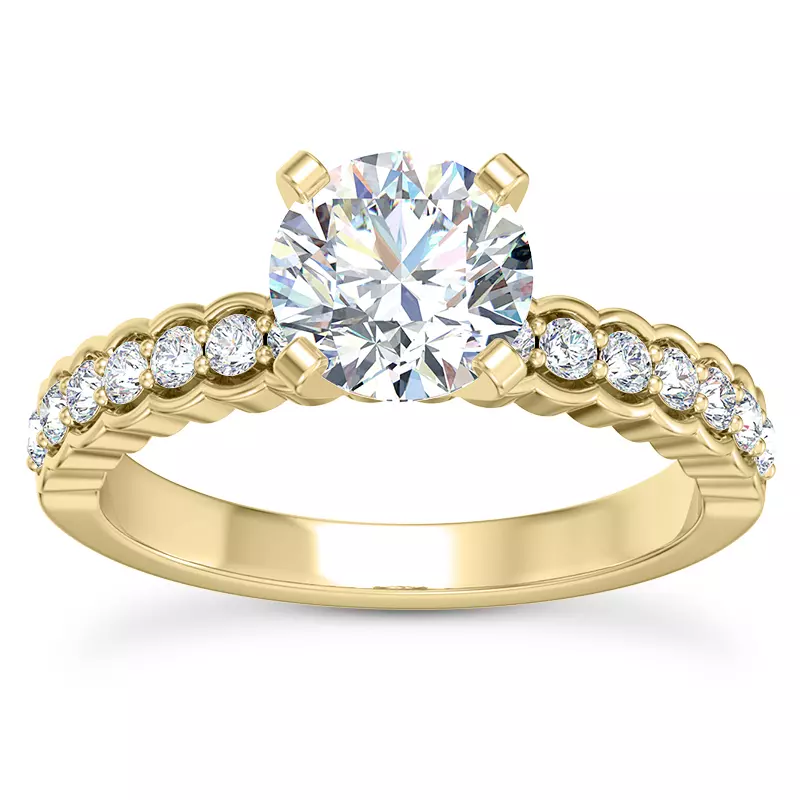 14K Yellow Gold Pia Diamond Engagement Ring