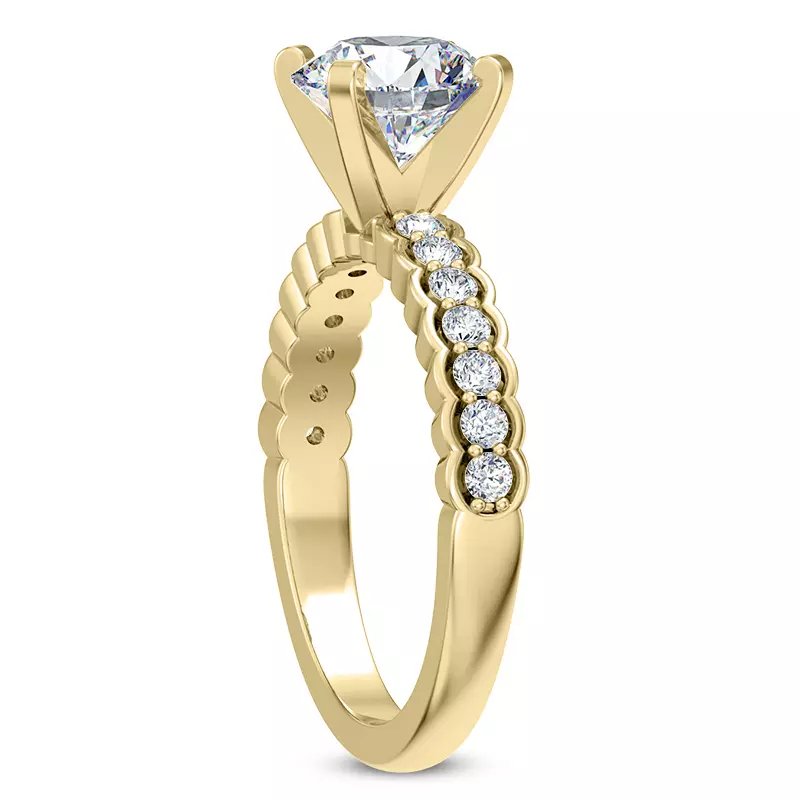 14K Yellow Gold Pia Diamond Engagement Ring