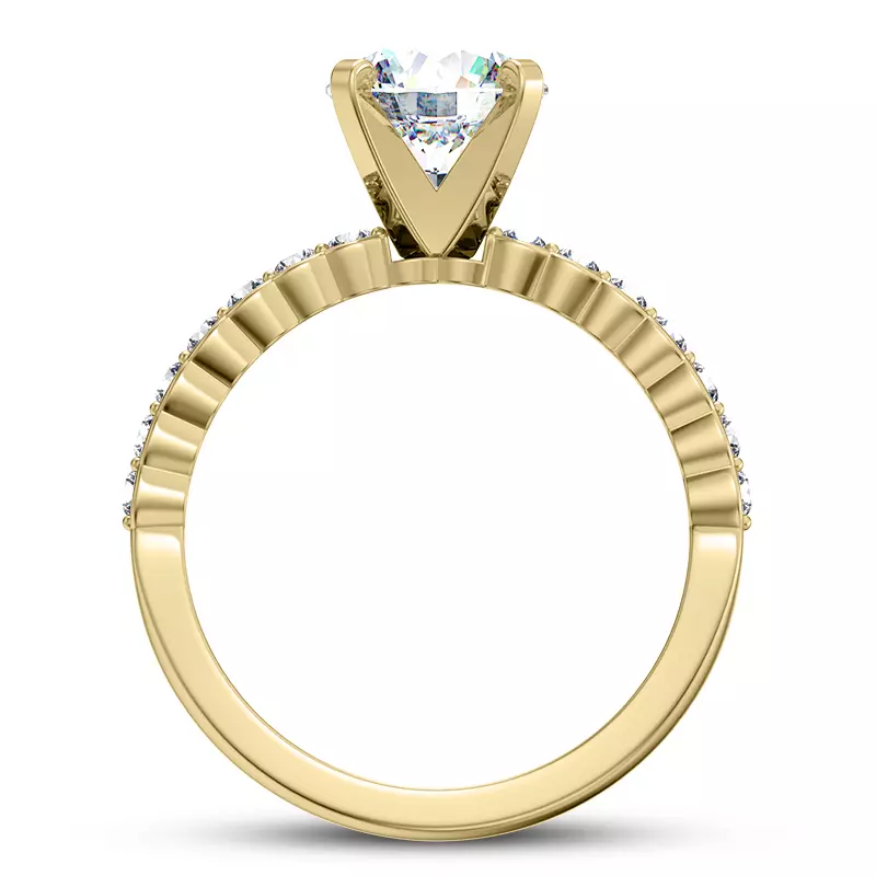 14K Yellow Gold Pia Diamond Engagement Ring