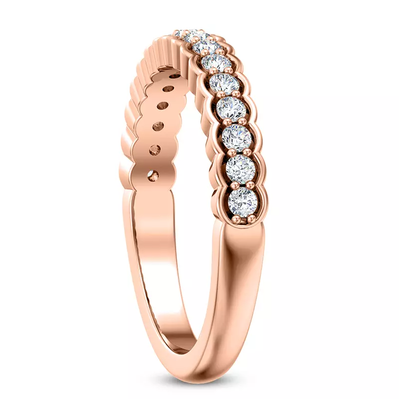 14K Rose Gold Pia Diamond Band