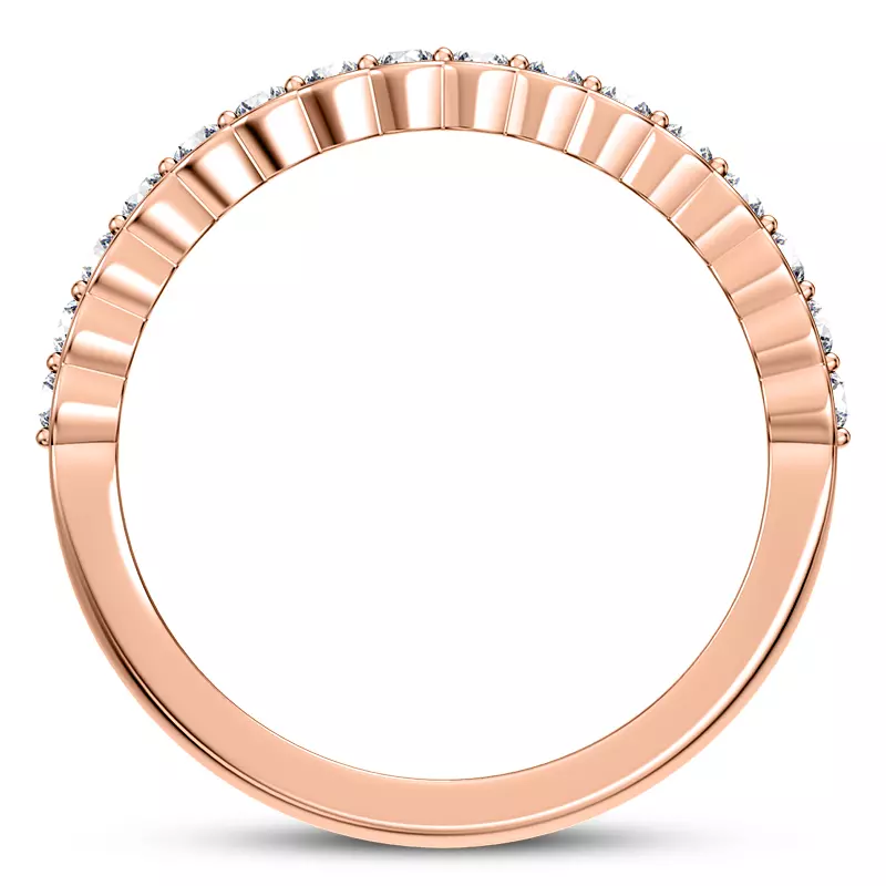 14K Rose Gold Pia Diamond Band