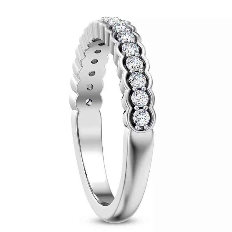 14K White Gold Pia Diamond Band