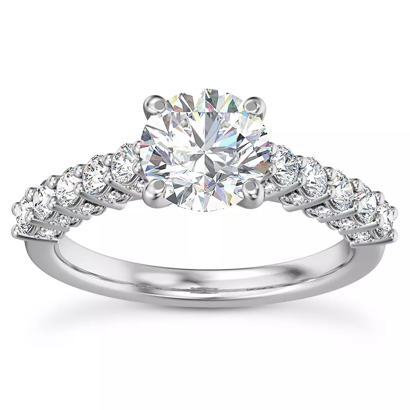 14K White Gold Sano Diamond Engagement Ring