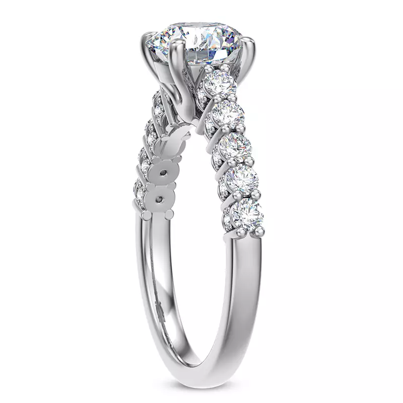 14K White Gold Sano Diamond Engagement Ring