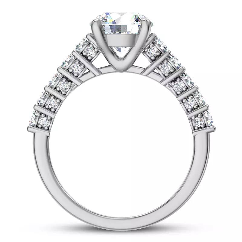 14K White Gold Sano Diamond Engagement Ring