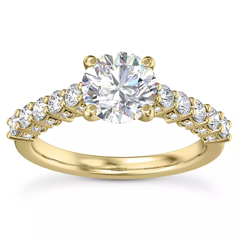 14K Yellow Gold Sano Lab Engagement Ring