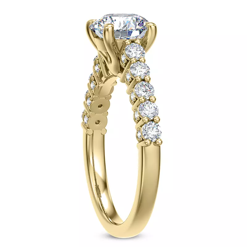 14K Yellow Gold Sano Lab Engagement Ring