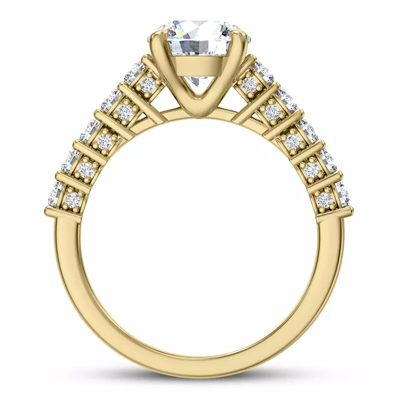 14K Yellow Gold Sano Lab Engagement Ring
