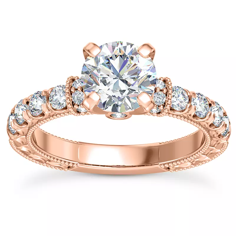 14K Rose Gold Abbe Lab Engagement Ring