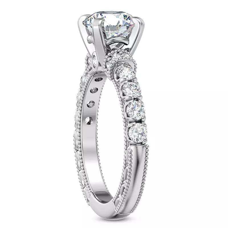 14K White Gold Abbe Diamond Engagement Ring