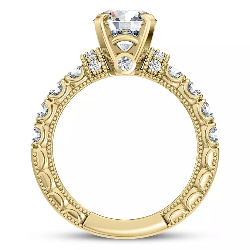 14K Yellow Gold Abbe Diamond Engagement Ring