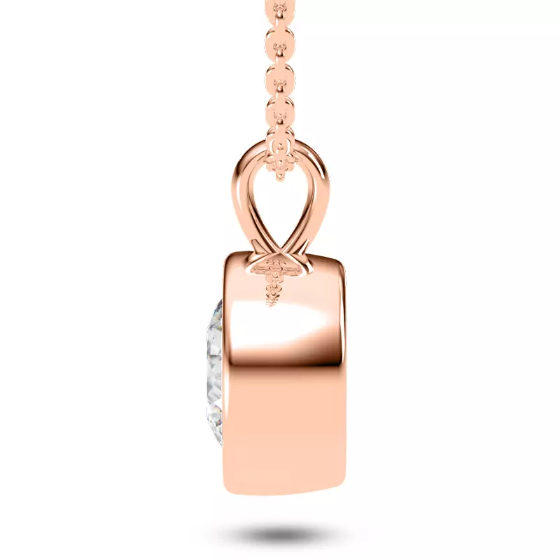 14K Rose Gold Lumina Classic Solitaire Bezel Pendant