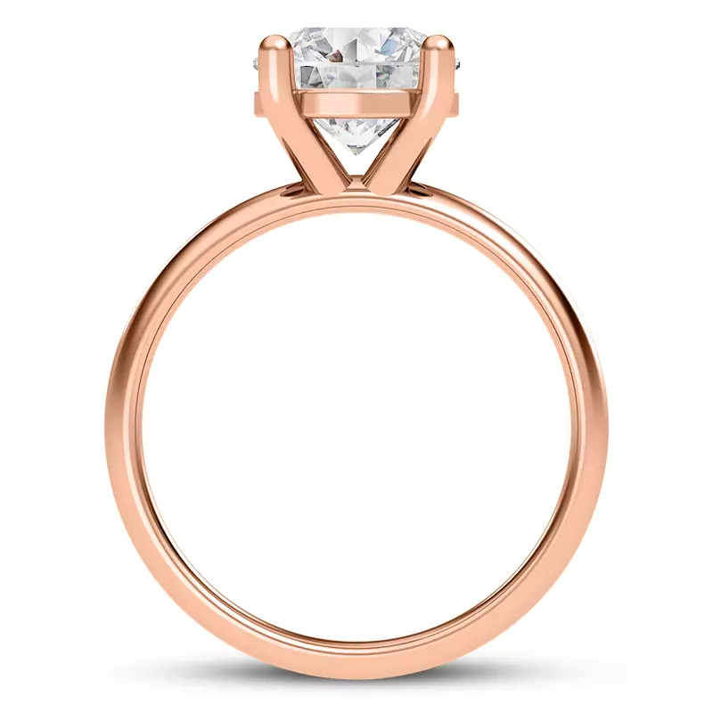 14K Rose Gold Monaco Wide Solitaire (4MM)