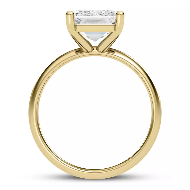 14K Yellow Gold Monaco Wide Solitaire (4MM)