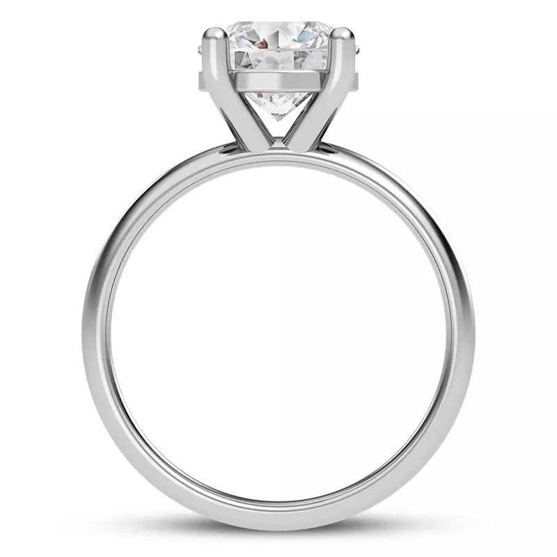 Platinum Monaco Wide Solitaire (4MM)