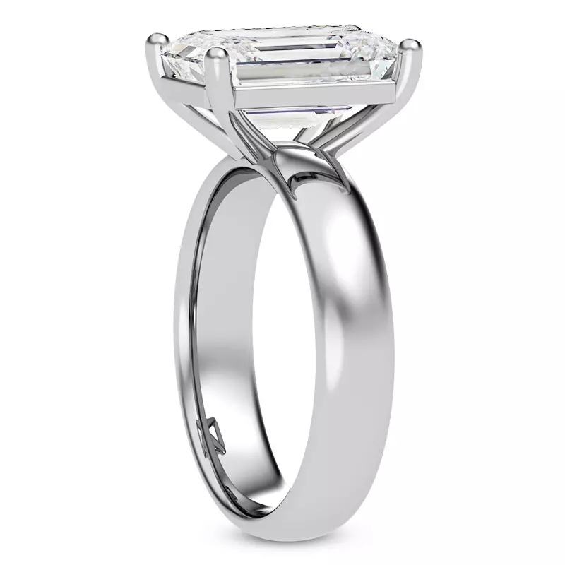 Platinum Monaco Wide Solitaire (4MM)