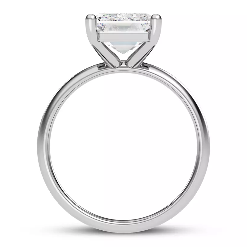 Platinum Monaco Wide Solitaire (4MM)