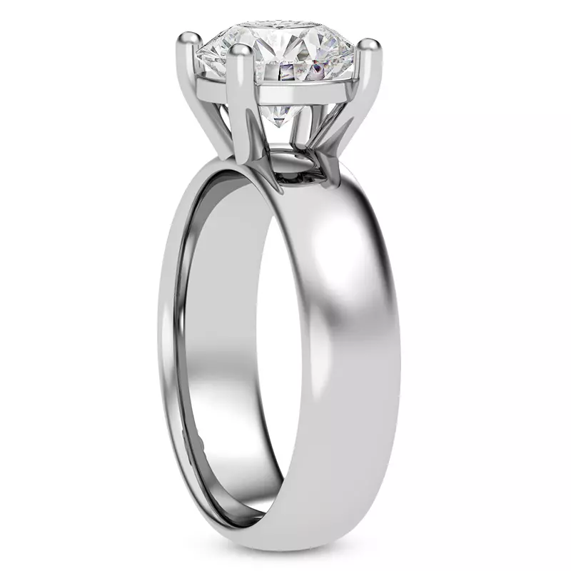 Platinum Monaco Wide Solitaire (5MM)