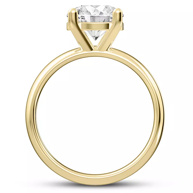 18K Yellow Gold Monaco Wide Solitaire (6MM)