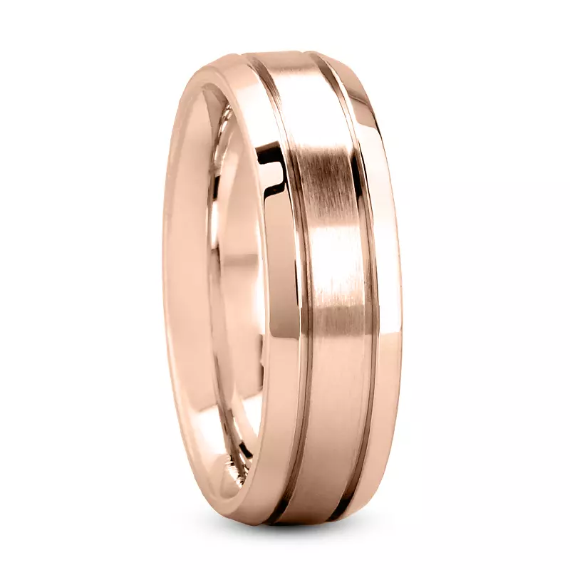 14K Rose Gold Kaiser Comfort Fit Satin Band (7mm)