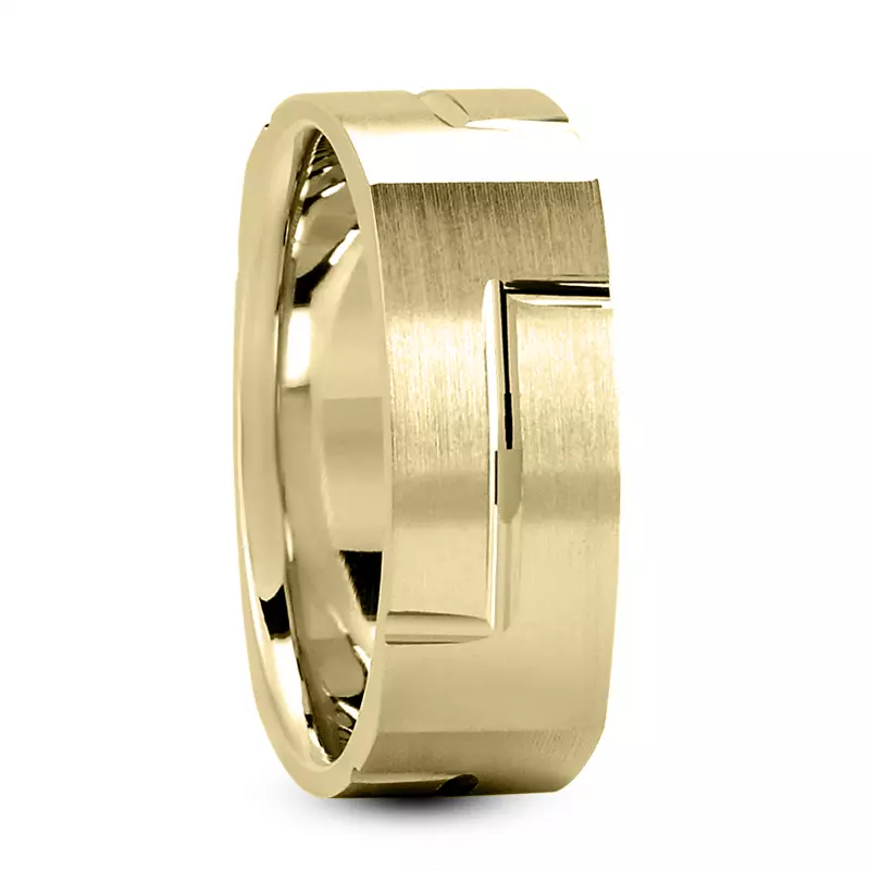 Lucca Carved Square Band(7mm)