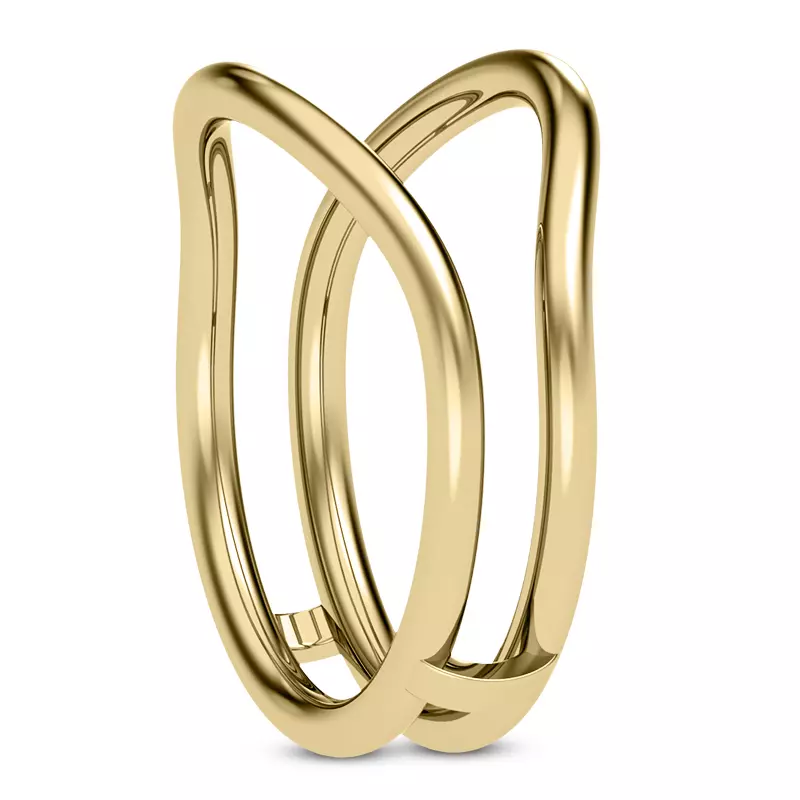14K Yellow Gold Calla Curved Enhancer