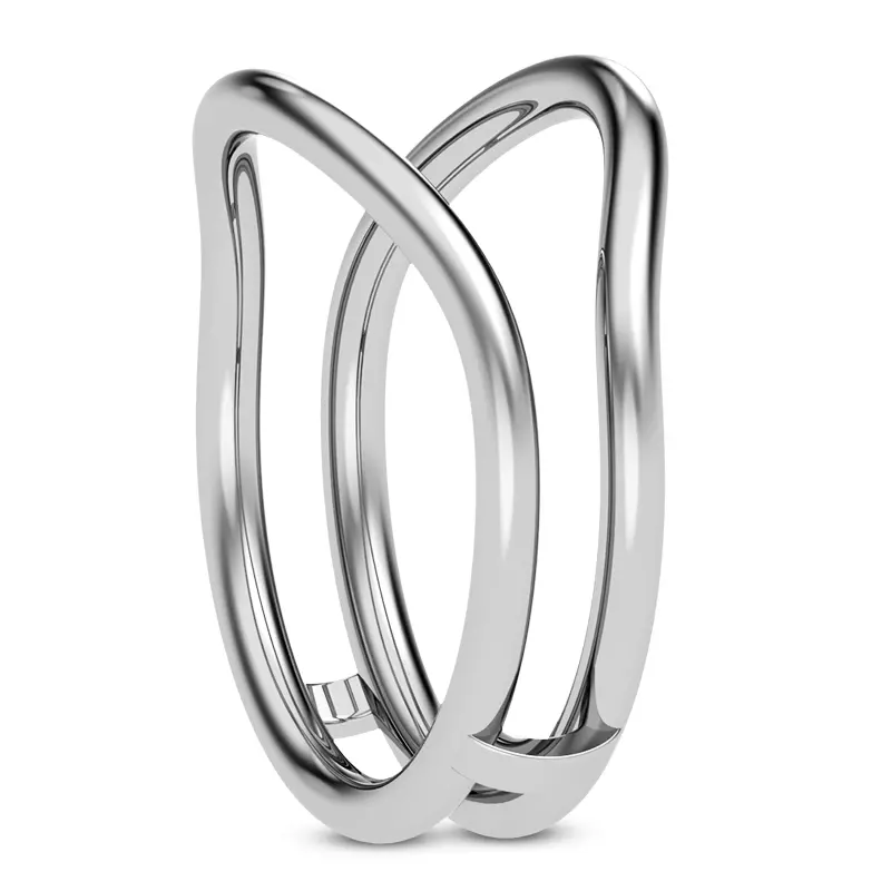 18K White Gold Calla Curved Enhancer