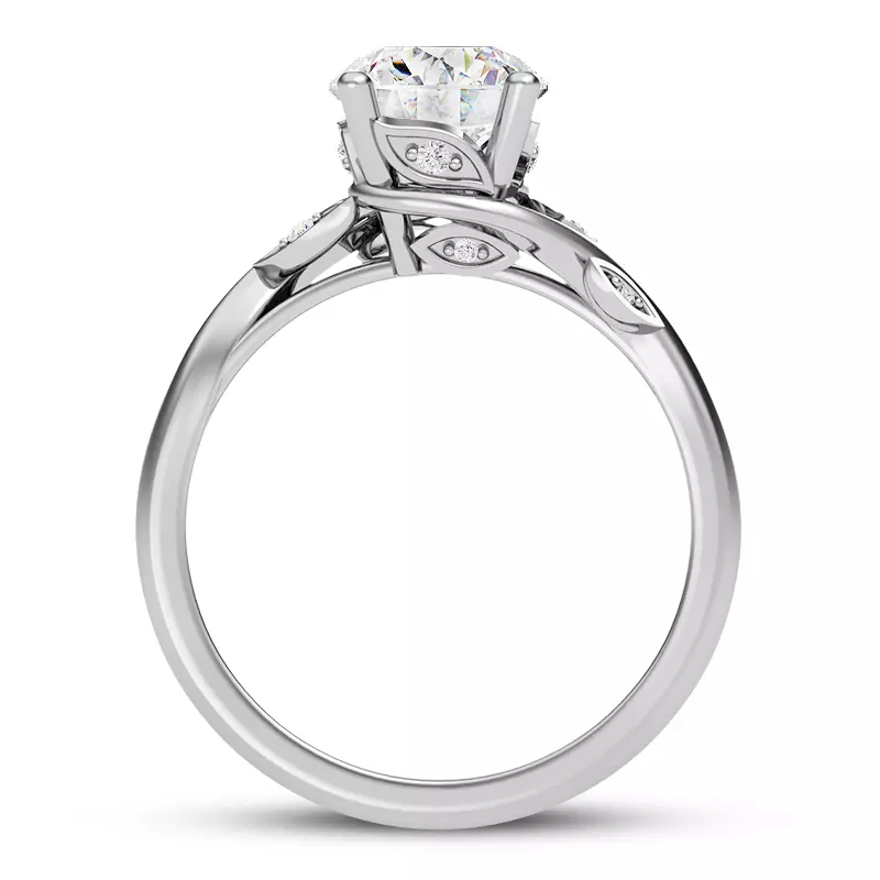Platinum Mona Pavé Vine Engagement Ring