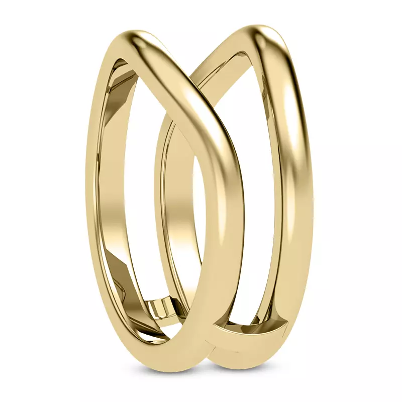 14K Yellow Gold Mona Curved Enhancer