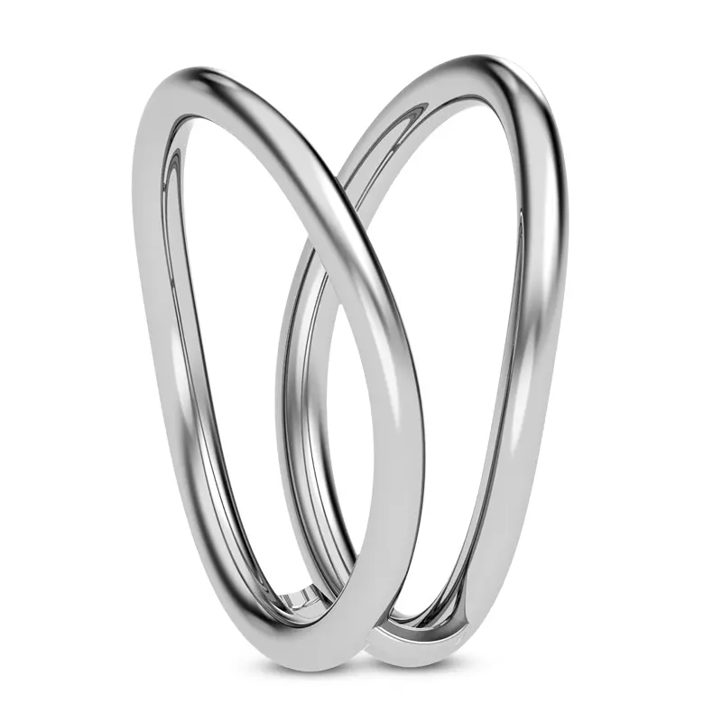 14K White Gold Myra Curved Enhancer