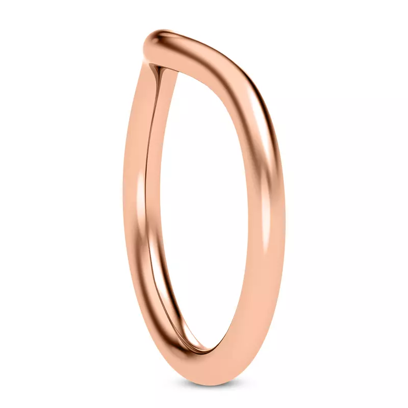 14K Rose Gold Vesper Curved Band