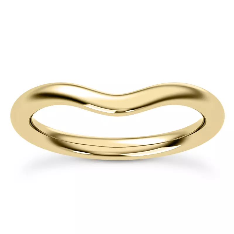 18K Yellow Gold Vesper Curved Band