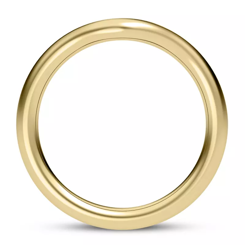 18K Yellow Gold Vesper Curved Band