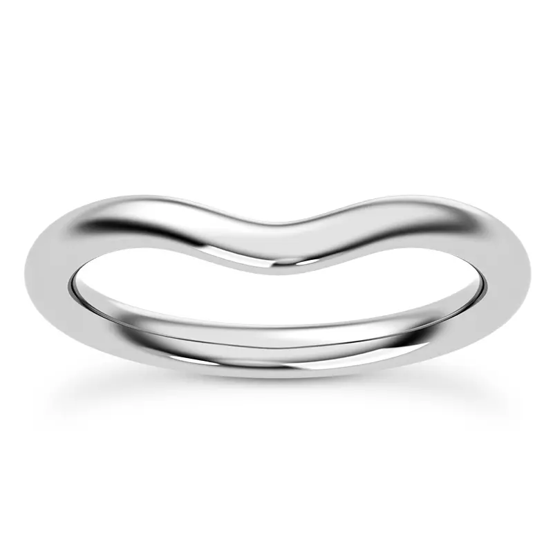 Platinum Vesper Curved Band