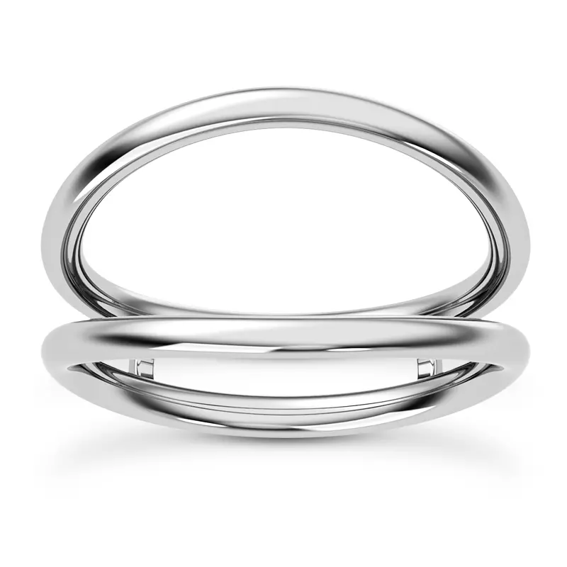 14K White Gold Olga Curved Enhancer
