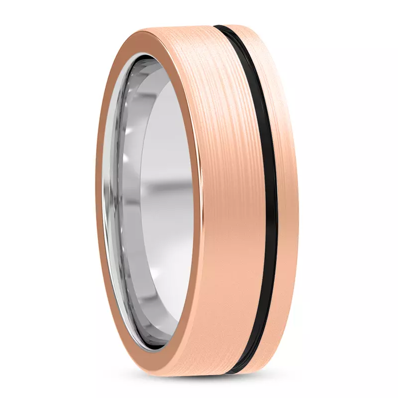 14K Rose Gold Vela Men's Wedding Band