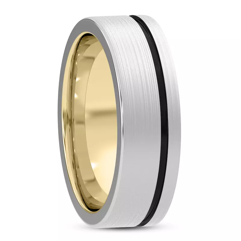 18K Yellow Gold Vela Men's Wedding Band