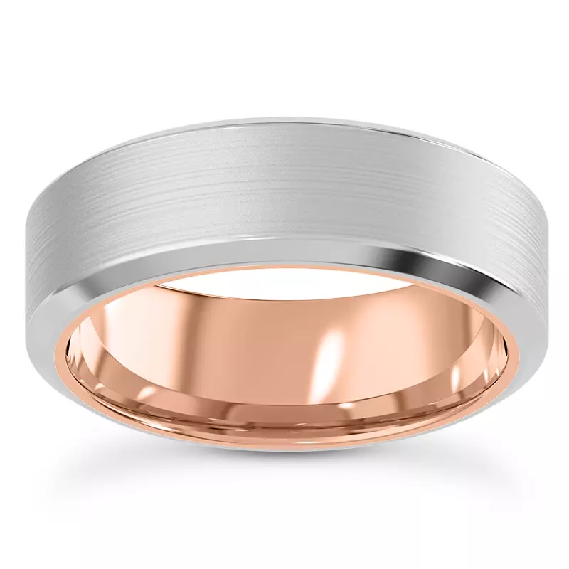 14K White Gold Auriga Men's Wedding Band