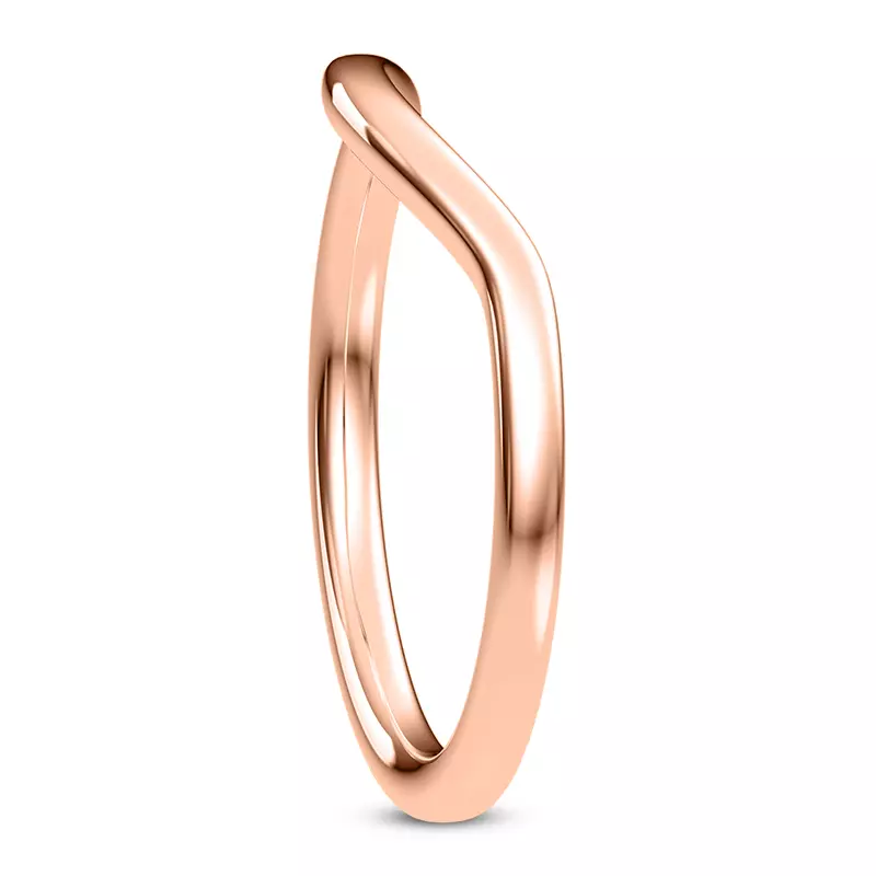14K Rose Gold Bryn Wide Curved Band