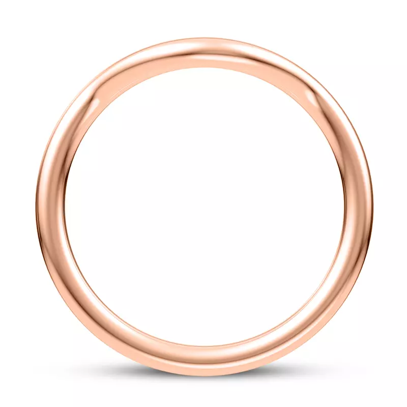 14K Rose Gold Bryn Wide Curved Band