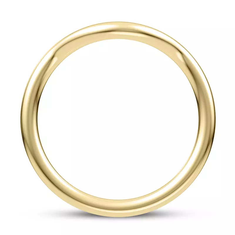 14K Yellow Gold Bryn Wide Curved Band