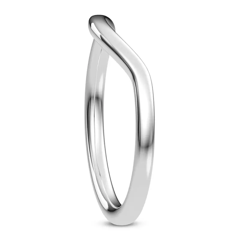 Platinum Bryn Wide Curved Band