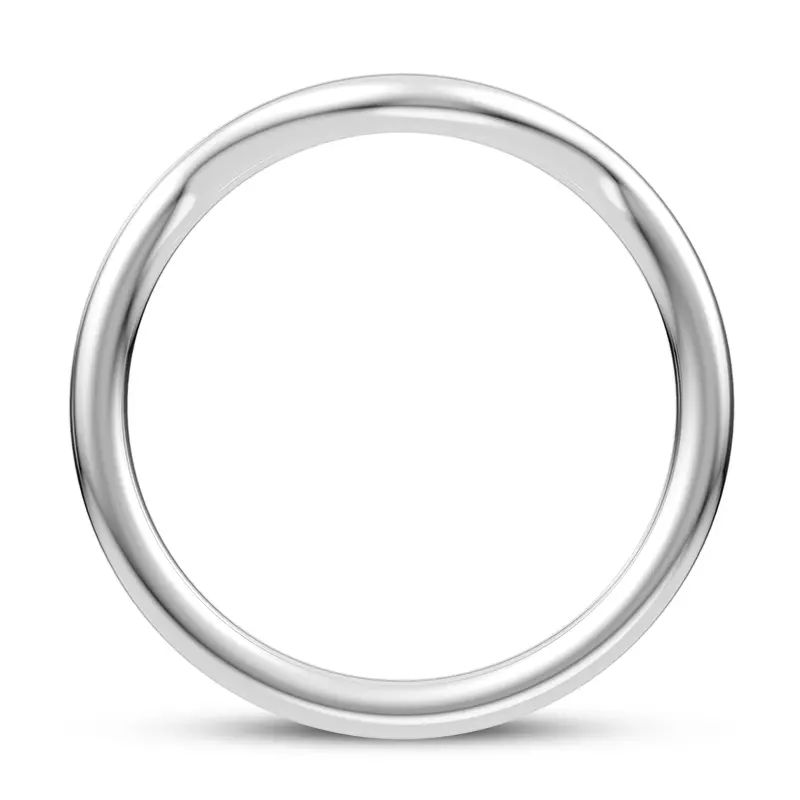 Platinum Bryn Wide Curved Band